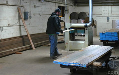Deck board milling