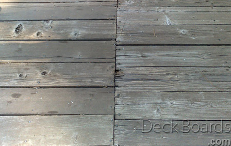 Weathered pressure treated boardwalk