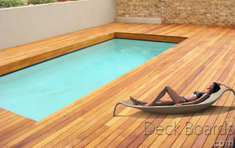 Garapa wood deck